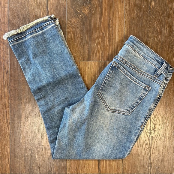 Tribal dye dipped raw hem, skinny Jean SZ 2 - Picture 1 of 5